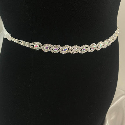 RHINESTONE OVAL WEDDING BELT BT704 (3PC)
