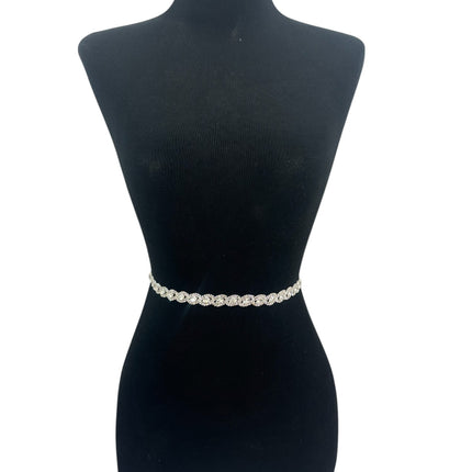 RHINESTONE OVAL WEDDING BELT BT704 (3PC)