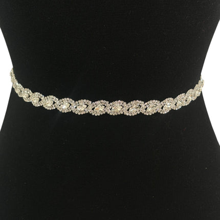 RHINESTONE OVAL WEDDING BELT BT704 (3PC)