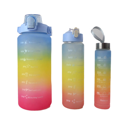 Motivational Fitness Sports Water Bottle 3 Sets CP3630-8 (12SET)