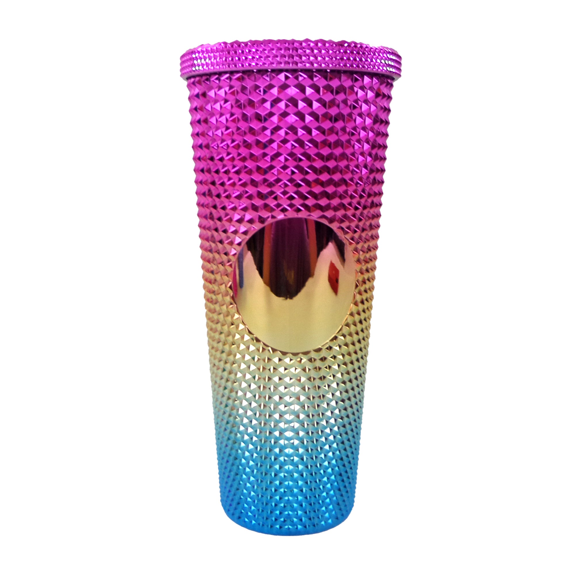 STUDDED SPARKLE VENTI TUMBLER WITH STRAW 3731-6 (12PC)