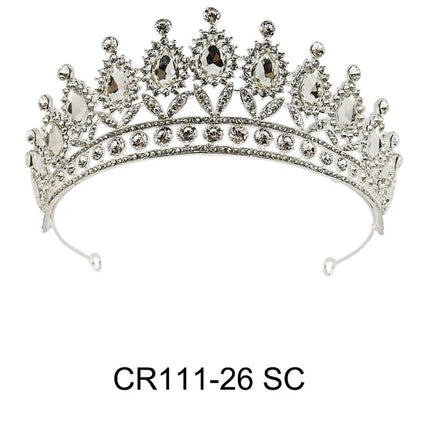 CRYSTAL TIARA CROWN CR111-26 (1PC)