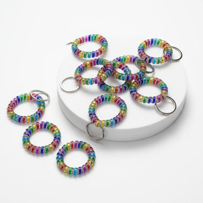RAINBOW HAIR TIE KEYCHAIN 0415-21