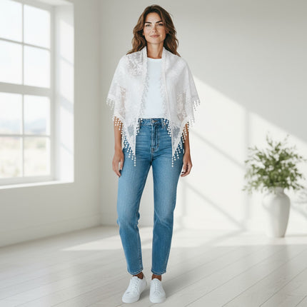 Rose Pattern Lace Scarves SS629 (12pcs)