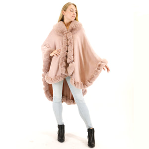 SOLID COLOR FUR SHAWL 3719-1 (6PC)