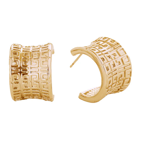 14K Gold Dipped Mid Century Post Earring SJE310675 (12PAIR)