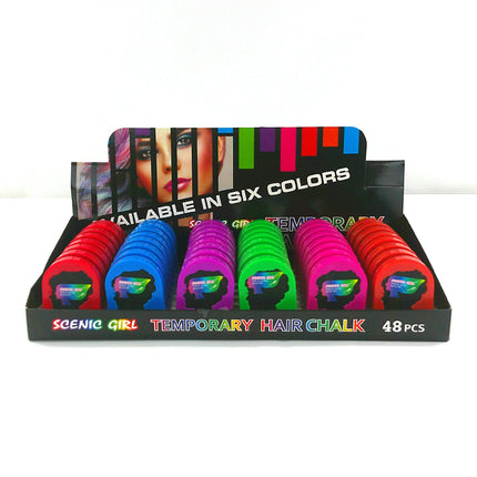 TEMPORARY HAIR COLOR CHALK 4127-4 (48PC)