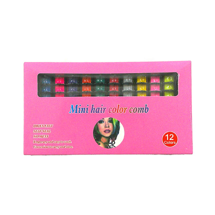 TEMPORARY HAIR COLOR CHALK COMB 4127-5 (12PC)