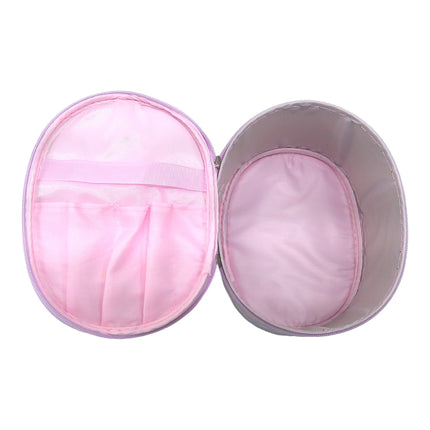 Vegan Leather Polk Dot Print Cosmetic Case Travel Bag FB211 (6SET)