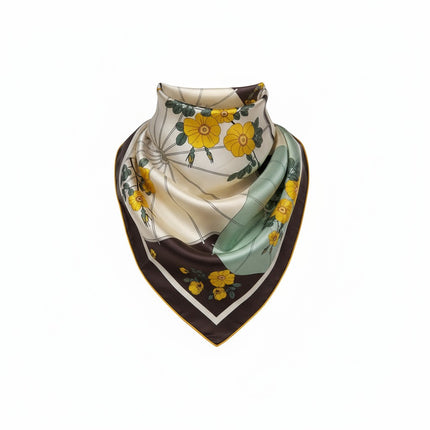 Satin Scarf Oriental Floral Pattern  ST5805-15 (12PC)