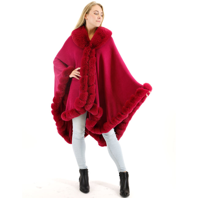 Solid Color Fur Shawl SW3719-1 (6PC)