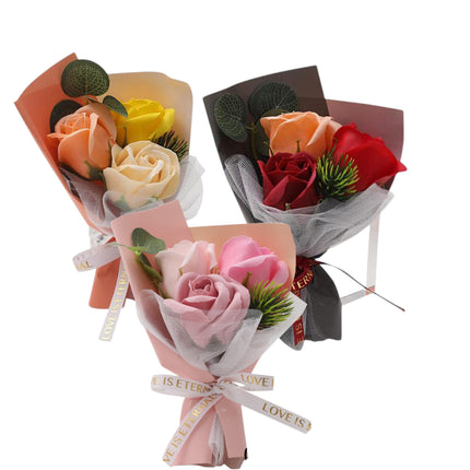 Mix Rose Short Stem Artificial Flower Bouquet FA005 (12PC)