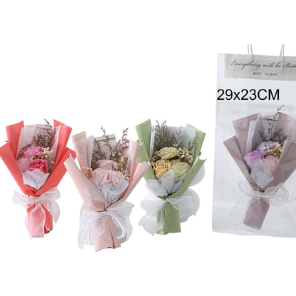 Mix Rose Short Stem Artificial Flower Bouquet FA010 (12PC)