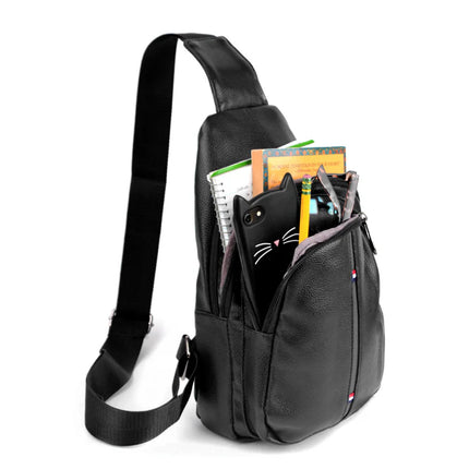 LEATHER CROSSBODY SLING BAG FBG1824 (1PC)