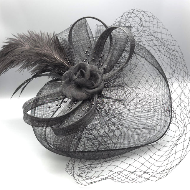 Fascinator Kentucky Derby & Tea Party Flower Feather Hat FF816(3PC)