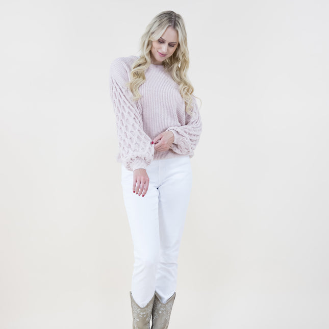 Braid Knitted Sleeves Chenille Sweater FP62504 (2PC)