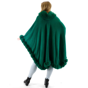 SOLID COLOR FUR SHAWL 3719-1 (6PC)