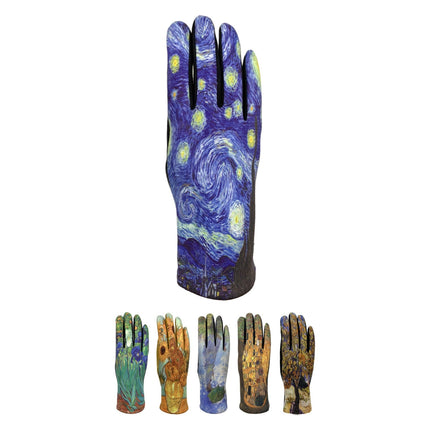 Women's Van Gogh Paintings Gloves GL156 (12PAIR)