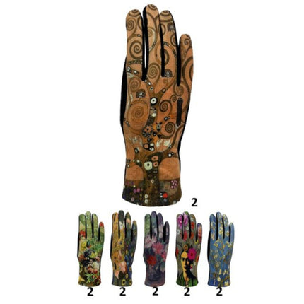 Women's Flower Painting Gloves GL186 (12PAIR)