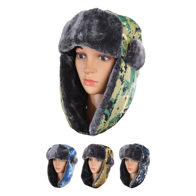 CAMO WINTER HAT WITH LINING H207(12PC)
