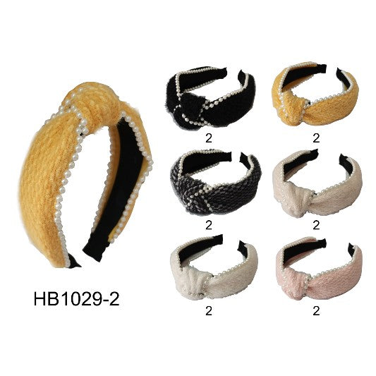 PEARL DECO HEADBAND HB1029-2 (12PC)