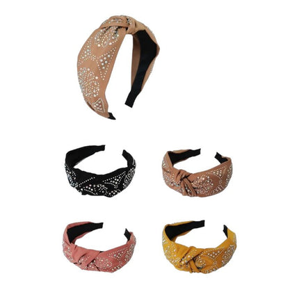 Rhinestone Decor Knot Headband HB809-12 (12PC)