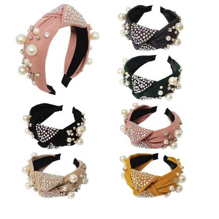 Pear Decor With Stone Headband HB1203-21 (12PC)