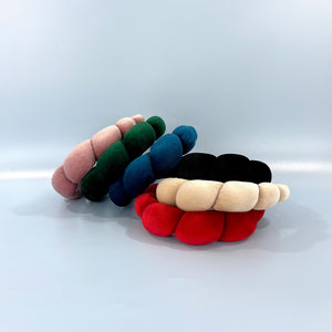 VELVET CROISSANT HEADBAND 3425-6 (12PC)