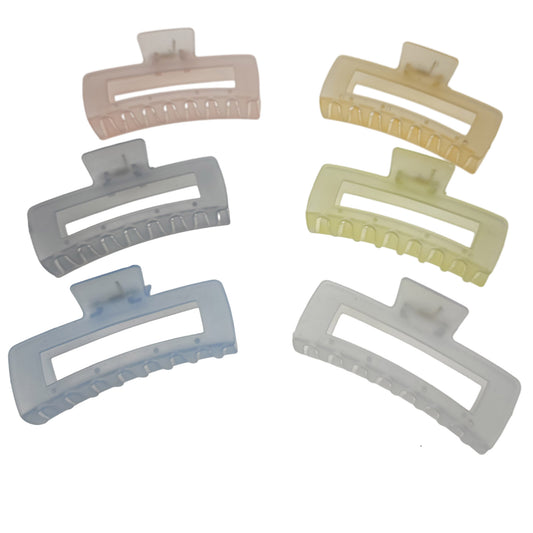 5 INCHES JUMBO SQUARE CLAW CLIP 6 COLOR MIX 31118-3 (12PC)