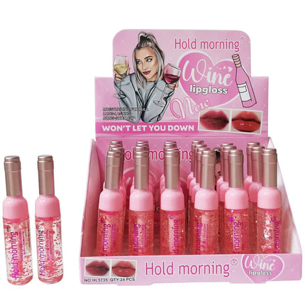 Hold Morning Wine Bottle Lip Gloss HL5735 (24PC)