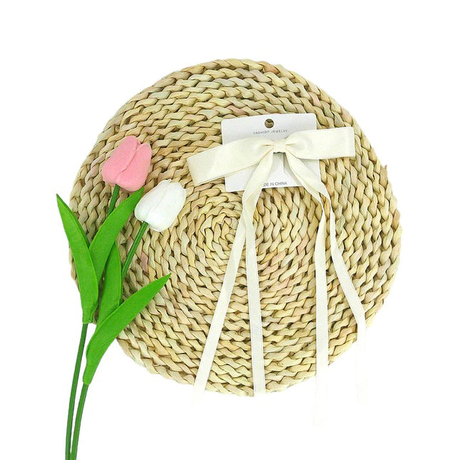 Simple Thin Bow Clip HRB4218 (12PC)