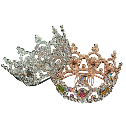 Crystal Small Tiara Hair Comb HT952 (6PC)