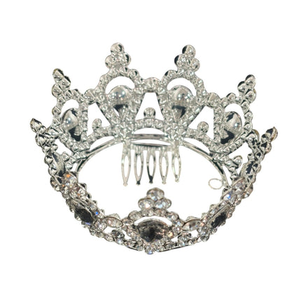 Crystal Small Tiara Hair Comb HT952 (6PC)