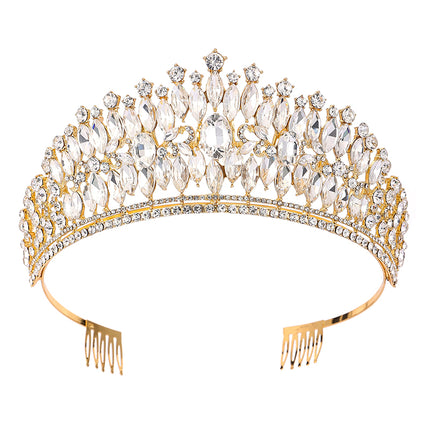 Crystal Tiara Crown HT0985 (2PC)