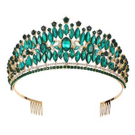Crystal Tiara Crown HT0985 (2PC)