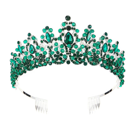 Crystal Tiara Crown HT0986 (2PC)