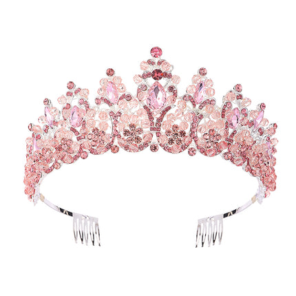 Crystal Tiara Crown HT0986 (2PC)
