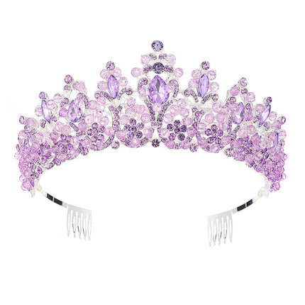 Crystal Tiara Crown HT0986 (2PC)