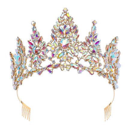 Crystal Tiara Crown HT0987 (2PC)