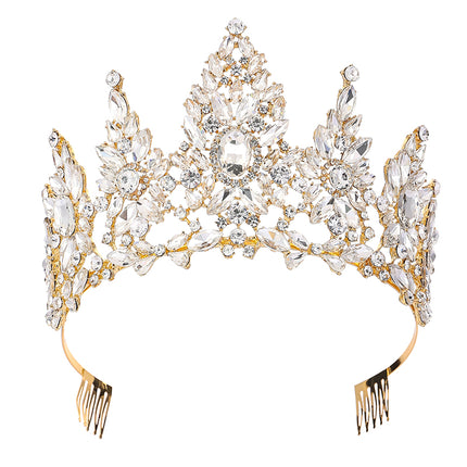 Crystal Tiara Crown HT0987 (2PC)