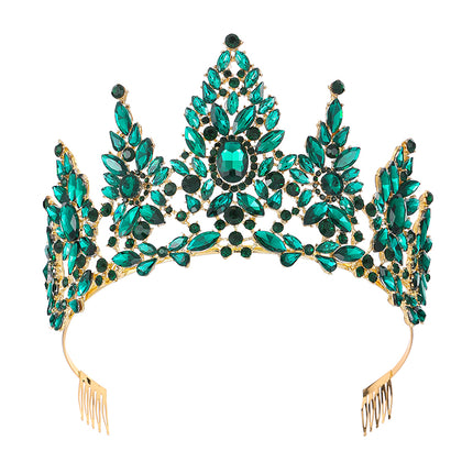 Crystal Tiara Crown HT0987 (2PC)