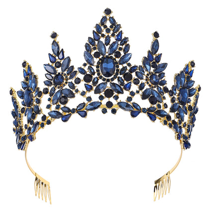 Crystal Tiara Crown HT0987 (2PC)