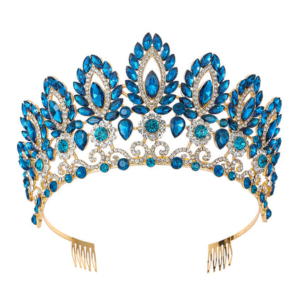 Crystal Tiara Crown HT0988 (2PC)