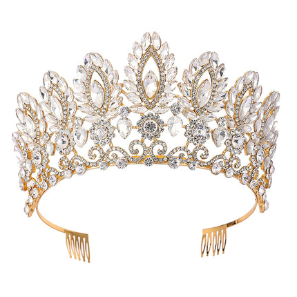 Crystal Tiara Crown HT0988 (2PC)