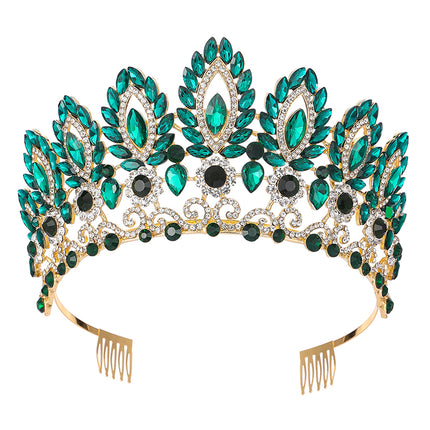 Crystal Tiara Crown HT0988 (2PC)
