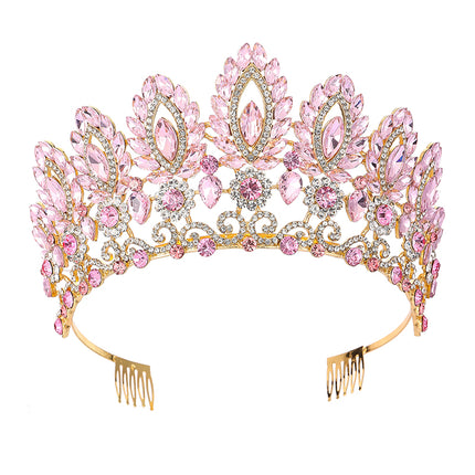 Crystal Tiara Crown HT0988 (2PC)