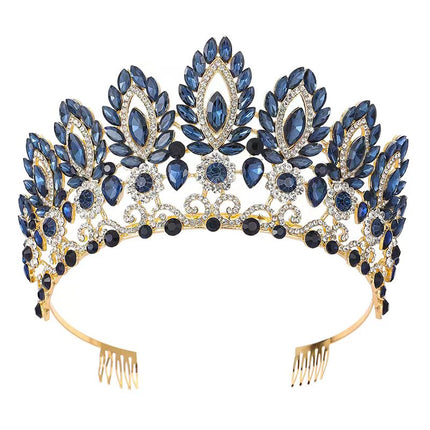 Crystal Tiara Crown HT0988 (2PC)