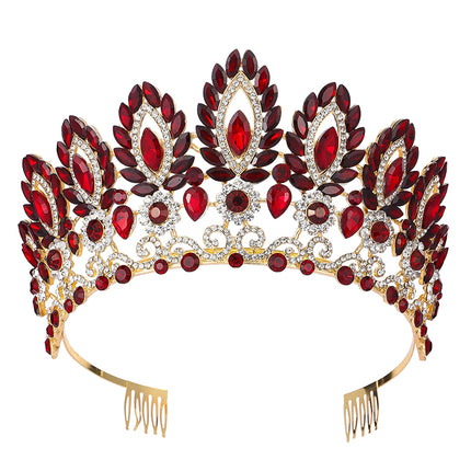 Crystal Tiara Crown HT0988 (2PC)