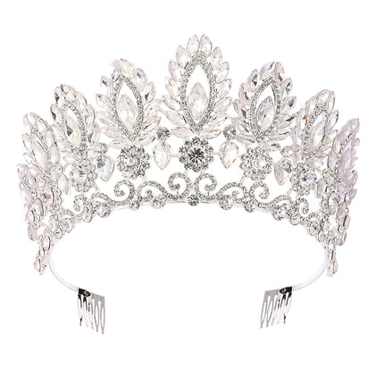 Crystal Tiara Crown HT0988 (2PC)