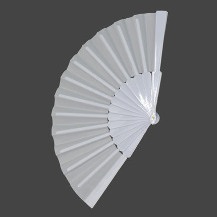 White Line Dance Hand Held Folding Fan JF6323-19 (12PC)